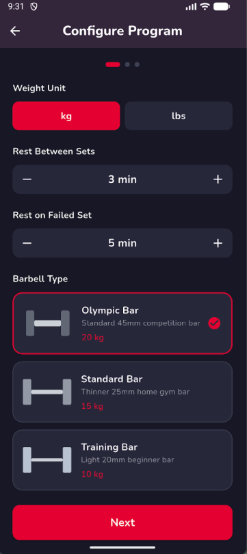 Configure your program settings