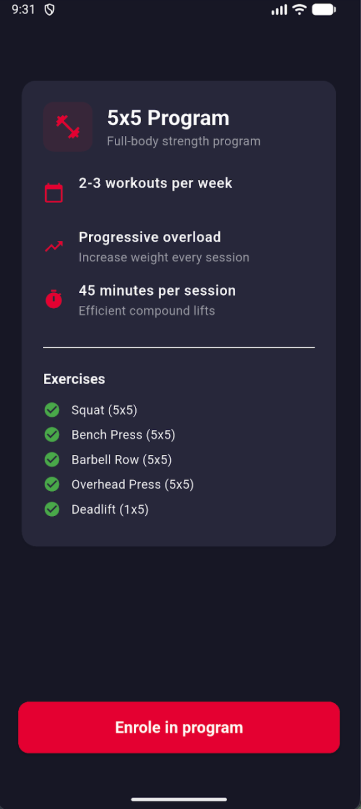 5x5 program overview
